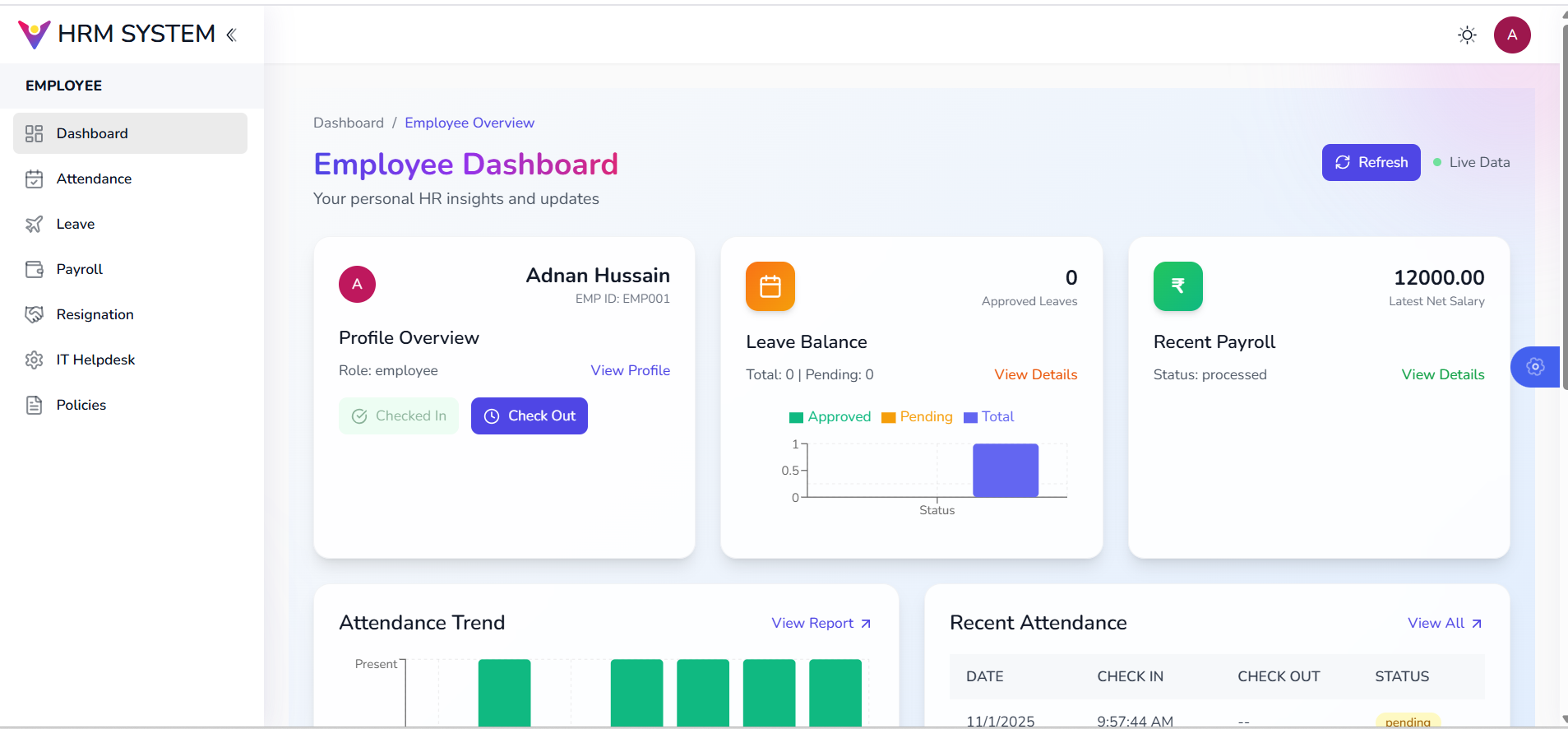 Human Resource Management System